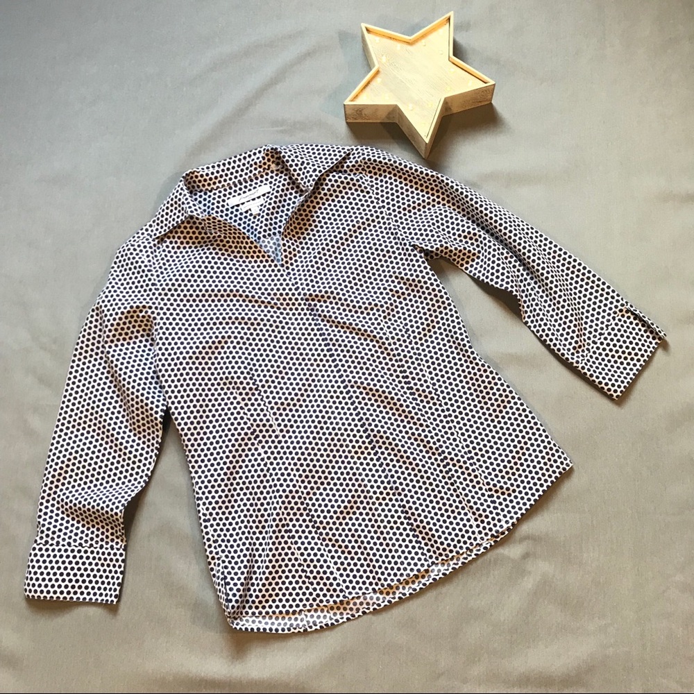 Foxcroft Heritage Fitted Non-Iron Button Up Sz 4